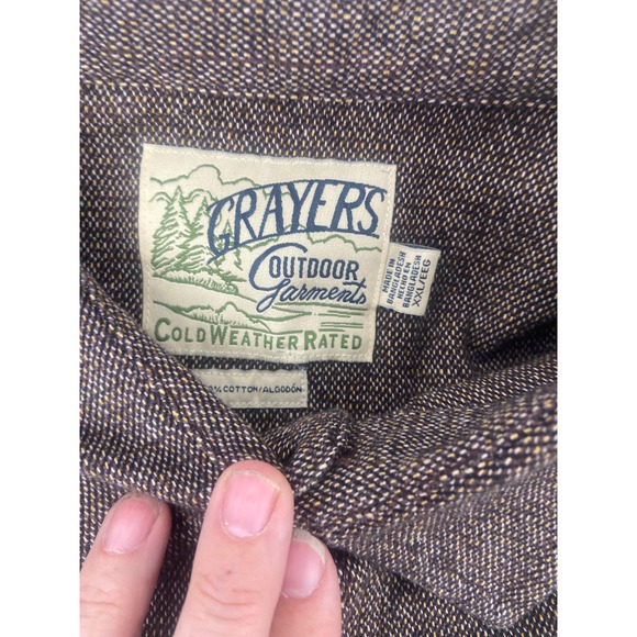 Grayers Outdoor Garments 2XL Brown Shirt Jacket Cold Weather Rated Men - Picture 6 of 12